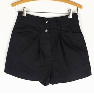 IRO Paris Axwell High-Waisted Organic Cotton Canvas Shorts – Size FR 36 / US 4